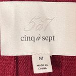 Cinq a Sept Pullover Ribbed Sweater Pomegranate Ruby Red Medium Cinq à Sept Photo 7