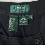 Ralph Lauren Lauren Plus Size 20W Black Chino Shorts 100% Cotton 49" VTG Preppy Photo 4