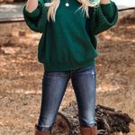 VICI LUKE CONTRAST CABLE KNIT SWEATER - HUNTER GREEN Photo 5