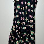 American Vintage Vintage 90s 1990s Black floral slip dress medium lingerie negligee Photo 7