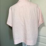 Quince Women’s Linen Short Sleeve Button Front Shirt Blouse Pink XL Photo 4