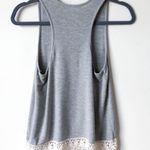 Jack by BB Dakota Boho Crochet Lace Hem Racerback Tank Top Sleeveless Casual XS Photo 1