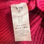 ART DEALER Fuchsia Wool Blend Chain of fools Sweater Ostrich feathers Size XS Pink Photo 6