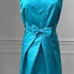 Rickie Freeman for Teri Jon Turquoise Silk Sheath Dress 12 Blue Photo 0