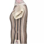 Vintage 70's Duet Linen Blend Crochet Knit Swim Coverup Top Cover up Dress size‎ Tan Photo 1