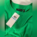 Rafaella NWT  Size L Kelly Green V Neck Short Sleeve Tee Shirt Embroidered Trim Photo 9