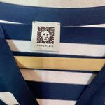 Anne Klein  Woman’s Top Gold Buttons Blue & White Strips (111) Photo 3