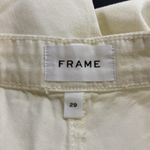 frame denim FRAME NWT Ecru Ivory High Waist Wide Leg Denim Pleated Front Chino Pants Photo 8