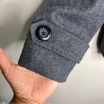 Merona Gray Wool Blend Button & Zip Front Hooded Pea Coat Photo 3