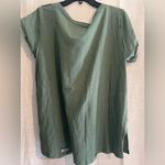 Umgee  Green Cuffed Sleeve Relaxed Tee Photo 1