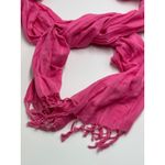 Rubbish Scarf Cotton Pink Fringe 18X72 Photo 3