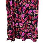 Vintage Uniform John Paul Richard Flower Print Maxi Skirt Size Large Pink Photo 2