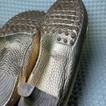 CAR SHOE Women's Gold Metallic Leather Loafer Heels Size 40 Photo 6