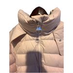 Athleta  Downtown Parka Jacket Womens Sz S Baby Pink Hooded Down Puffer Coat EUC Photo 1