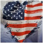 Patriotic Heart Tank Top Swim Cover NWOT White Size XL Photo 3