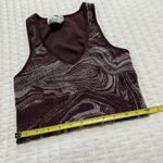 Athleta Burgundy Purple Marbled Metallic Athletic Ribbed Crop Top Sz S Small Photo 5