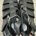 & Other Stories & Other Stories Size 40/9 Black Gladiator Fisherman Sandals Chunky Leather Black Photo 6
