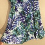 Blue Island  tropical dress small ruffle v neck elastic waist line Photo 1