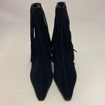 Newport News  Black Suede Fringed Boots Size 7 B13 Photo 3