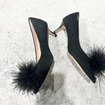 Kate Spade Zoey Pom Pom Kitten Heel Black Size 6.5 Photo 2