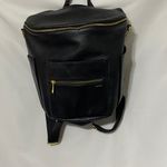 FAWN SOFT LEATHER DIAPER BAG BACKPACK GOOD CLEAN CONDITION INTERCHANGE STRAPS Black Photo 3