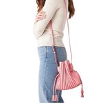 Fossil  Rayna Pleated Drawstring Crossbody Bubblegum Pink Photo 2