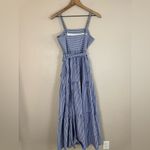 J.Crew Striped Maxi Dress in Lagoon White Stripes size 4 $168 Photo 9