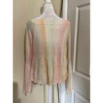 Anthropologie Multicolor Striped Linen Blend Pullover Long Sleeve Blouse S Photo 2