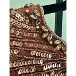 Mac Duggal EMBELLISHED V NECK BUTTERFLY SLEEVE COLUMN GOWN IN COPPER 5538 SIZE 8 Photo 9