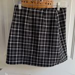 ZARA  Black and White Plaid A-Line Skirt Photo 0