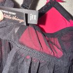 Victoria's Secret  Black and Pink Chemise with Sheer Mesh and Bow Photo 4