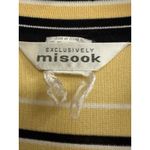 Misook Maize Yellow Black‎ White Stripe Knit Top Women’s Size XL 3/4 Long Sleeve Photo 7