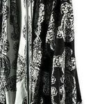 New York And Company Women's | | Black White Geometric Open Front Cascade Cardigan Photo 2