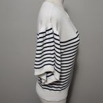 Vineyard Vines navy & white striped bell sleeve silk blend sweater size xs Photo 2
