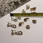 Monet Lot Of 6 Vintage Clip-on Screw On Costume Earrings Gold Tone 1 Signed Photo 6