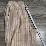 Briggs New York Briggs Women Bohemian Striped Wide Leg Lounge Pants Size S Beige Casual Comfort Photo 10