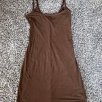 SKIMS Brown Slip Minidress Photo 0
