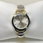 Studio women’s cuff bracelet watch silver gold tone 32mm quartz analog running Photo 0