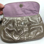 Coach  Metallic Soft Leather Flap Clutch Wristlet Purse Photo 6