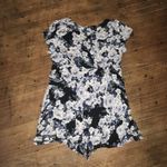 MINKPINK  rose black & white button down romper Photo 4