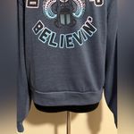 Preloved Journey Blue and Black Don’t Stop Believin’ Graphic Sweater size large Photo 7