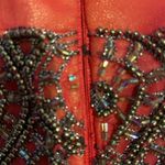 Adrianna Papell Beaded Silk Empire Waist Evening Formal Evening Gown Hot Pink 10 Photo 14