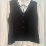 ASOS design Black sleeveless A-line 5- Button Down Cardigan MEDIUM Photo 1