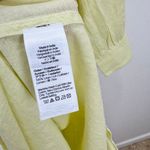 J.Crew  Cabana Dress Linen Midi Long Sleeve Pale Flax Yellow Belted Small NWT Photo 12