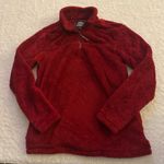 Grizzly NWOT  Sherpa Womens Pullover Fuzzy Sweater in Red.  Size Small Photo 3