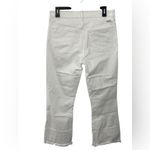 Lucky Brand Bridgette Mini Boot White Jeans Size 8 / 29 Cropped Raw Hem Denim Photo 1