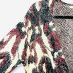 BP Black & Cream Eyelash Leopard Print Oversized Sweater Cardigan Photo 2