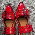 Steve Madden Graya red patent pointed toe slingback flats women’s shoe size 9 Photo 3
