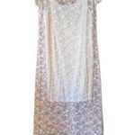 Wild Fable  Shear Lace Maxi with white mini liner trending beach wedding dress M Photo 0