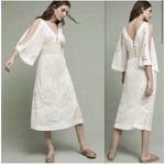 Anthropologie Farm Rio Solana Cutout Open Shoulder Midi Dress SIZE MEDIUM Photo 1